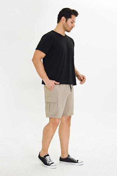 Marco Ferry Ανδρικό StretchFit ελαστικό σορτς με τσέπες Cargo μπεζ 6040-B