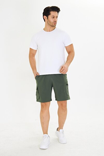 Marco Ferry Erkek StretchFit Kargo Cepli Esnek Şort Haki 6040-H