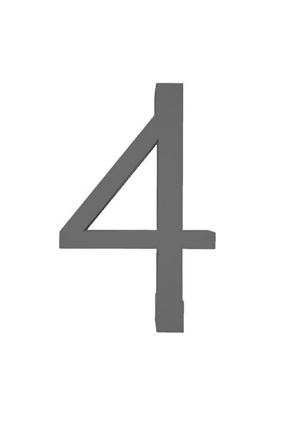 OEM Candle holder cake topper, "4", birthday, 100 X 63 mm silver