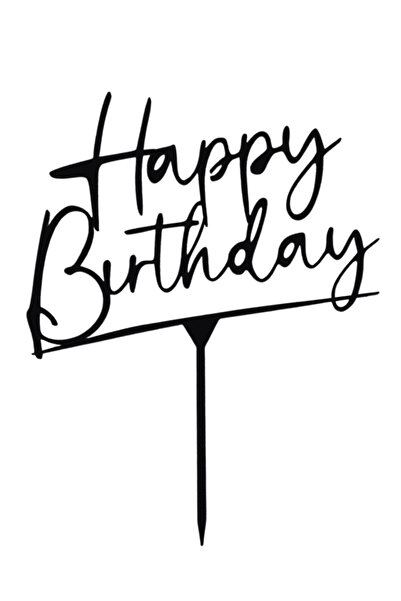 OEM Decoratiune tort, "HAPPY BIRTHDAY " topper the most important day, zi de ...
