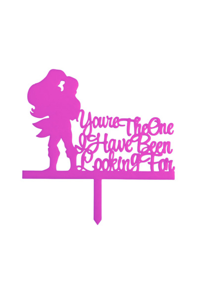 OEM Topper tort, "YOU'RE THE ONE I HAVE BEEN LOOKING FOR", nunta, logodna 15 ...