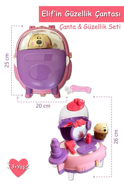 SmartFox Elif's Girl's Beauty Toy Set with Backpack