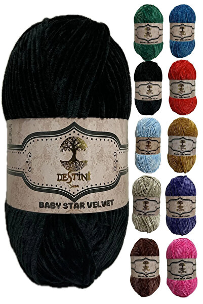 destini İnce Kadife Ip 100 gr 200 Metre Amigurumi El Örgü Ipi Battaniye