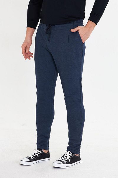 Marco Ferry Ανδρικό Polycotton Flexible Jogger Pantalon Navy Blue 5801-L