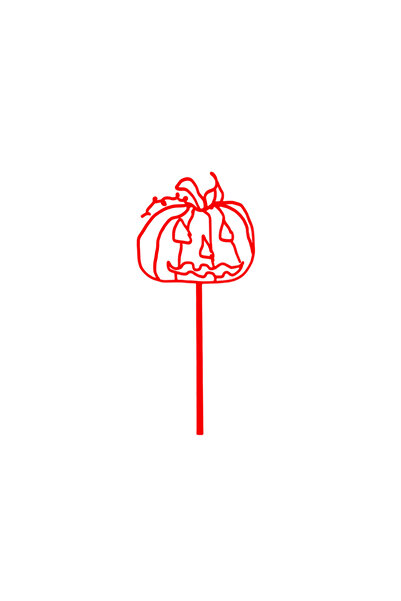 OEM Декорация "ТИКВА" ядосана тиква, 18 x 8,3 см червена