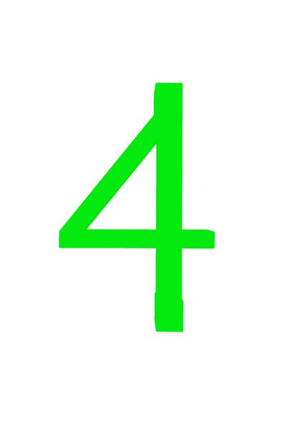 OEM Candle holder cake topper, "4", birthday, 100 X 63 mm green