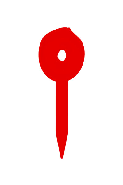 OEM Topper tort, "0", zi de nastere, aniversare,150 X 53 mm rosu