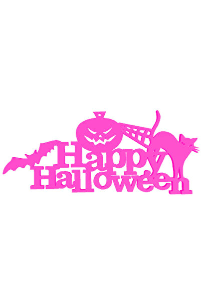 OEM Διακόσμηση νυχτερίδας και γάτας "HAPPY HALOWEEN", μυστικιστική νύχτα 21 x...
