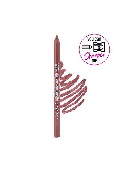L.A. Girl Creion de buze rezistent la apă, ultra-rezistent L.A. Girl Shockwave Nude Lipline 747 Mauve, 1.2g