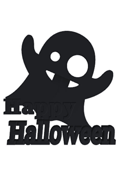 OEM Decoratiune "HAPPY HALOWEEN" the joking ghost, spirit vesel 16 x 16 cm negru