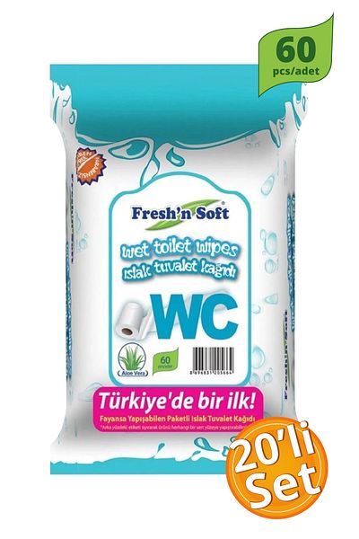 mdmedical Wet Toilet Paper 20 Pieces of 60