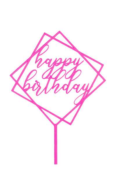 OEM Decoratiune topper tort "Happy birthday", zi de nastere, aniversare, 19 x...