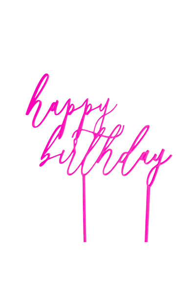 OEM Decoratiune topper tort, "HAPPY BIRTHDAY" happyness, zi de nastere, 19 x ...