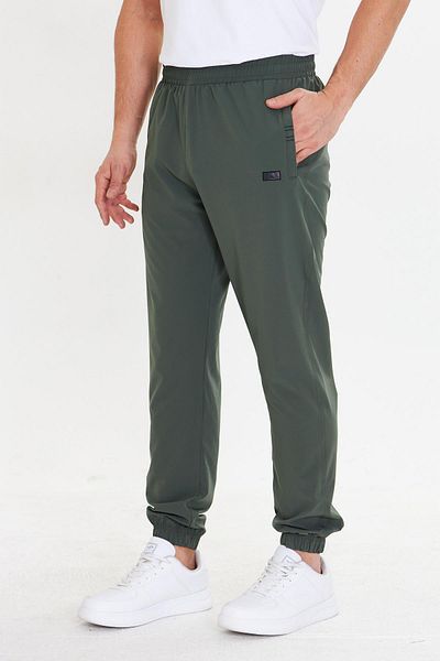 Marco Ferry Ανδρικό StretchFit ελαστικό μακρύ παντελόνι φούτερ Khaki 2663-H