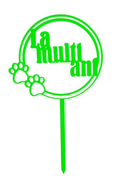 OEM Topper tort, "LA MULTI ANI", zi de nastere, aniversare 17, 5 x 10, 5 cm v...