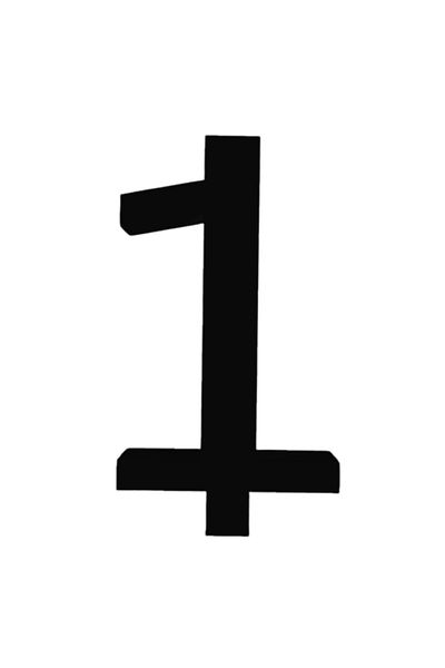 OEM Candle holder cake topper, "1", birthday, 100 X 56 mm black