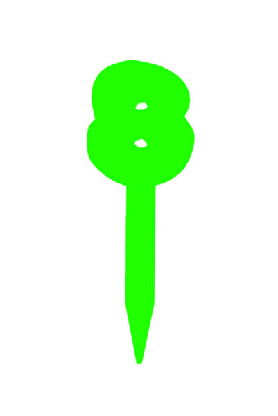 OEM Topper tort, "8", zi de nastere, aniversare,150 X 53 mm verde