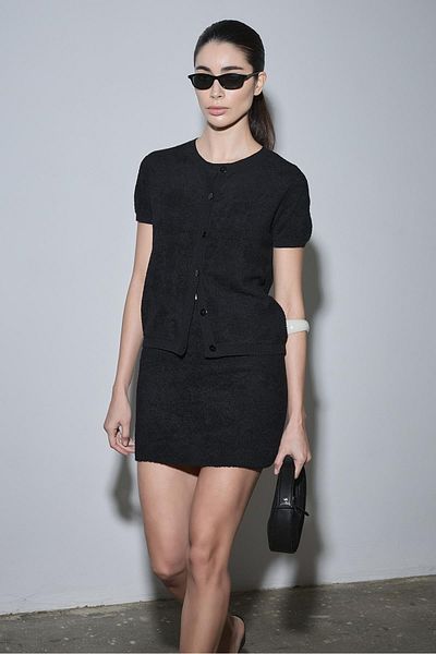 Suud Collection Black Ema Knitwear Cardigan