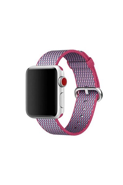 REDz Accessories Strap Compatible With Apple Watch, Woven Nylon, Textile, Pink - 44/45/46/49 Mm
