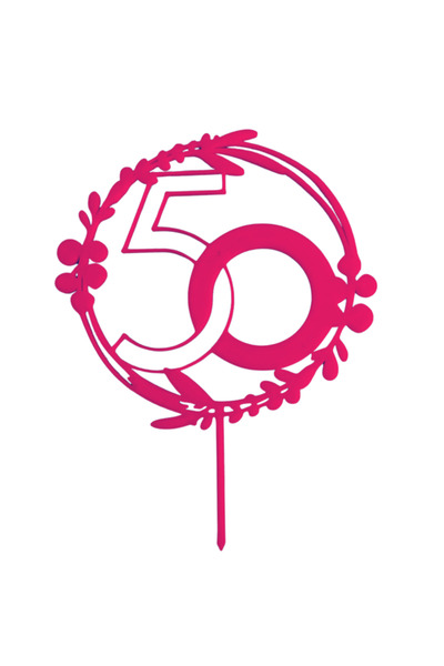 OEM Decoratiune tort, "50", topper cifra magica a maturitatii, 15 x 11, 5 cm ...