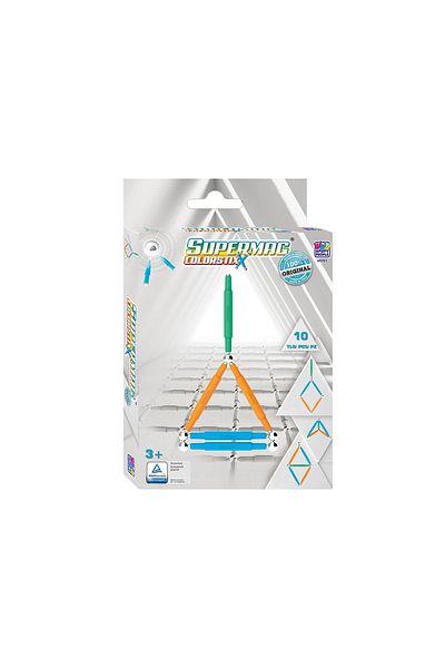 Supermag Magnetic Construction Toy Set, 3+ years, 10 pieces, Supermag
