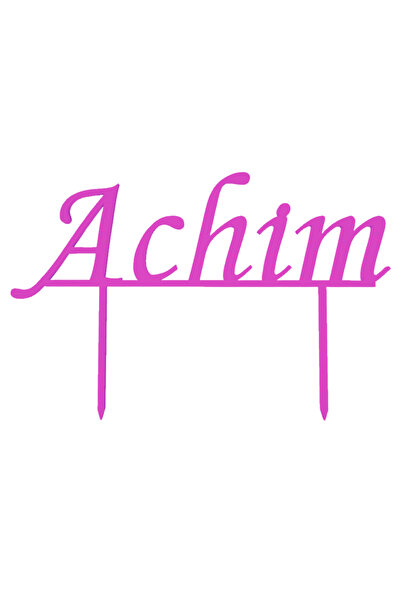 OEM Topper tort, "ACHIM", zi de nastere, aniversare 11,3 x 17,2 cm mov deschis