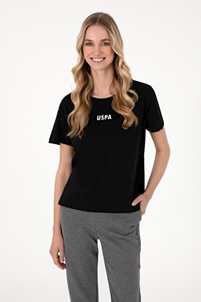 U.S. Polo Assn. Γυναικείο μπλουζάκι μαύρο Crew Neck 50305824-VR046