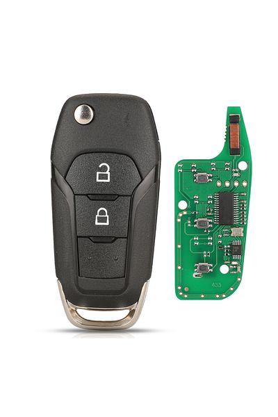 jingyuqin 2 Buttons Flip Remote Key Fob Id49 433mhz Ds7t-15k601-b /eb3t-15k601-ba For Ford F150 Rang