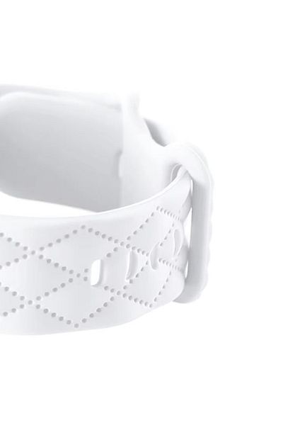 REDz Accessories Curea cu diamant, cataramă fluture, pentru Apple Watch, reglabilă, silicon, albă - 38/40/41 mm