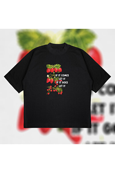 Tarzsokak Dacă vine, lasă-l supradimensionat, unisex, bumbac, țesătură groasă...