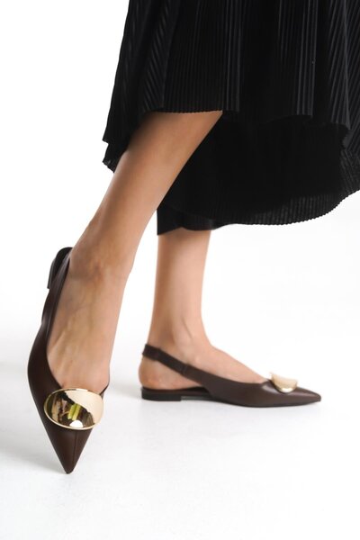 VONJE Venezia Brown Extra Soft Women's Ballerinas with Accessories