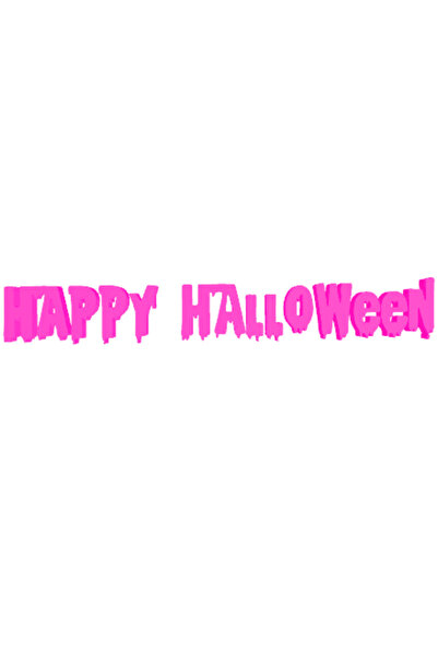 OEM Decoratiune "HAPPY HALOWEEN" litere rebele 19 x 3 cm mov deschis