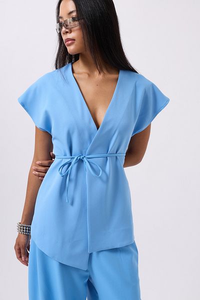 Black Fashion Vest - Blue - Fitted