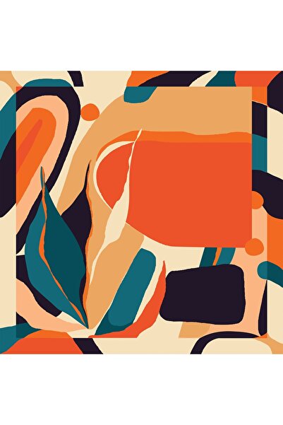 Whenever Company Color Surge Desenli Şifon Büyük Boy Kare Pareo 145X145