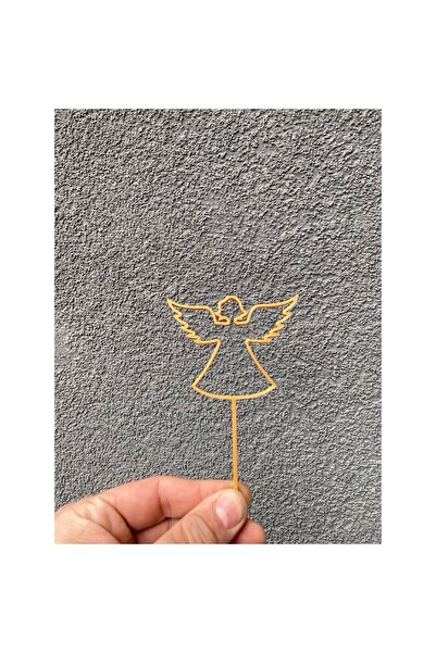 OEM Decoratiune topper tort "ANGEL", inger, auriu 12.5 x 8 cm