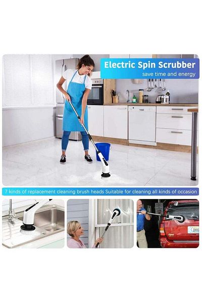 COOYA Electric Spin Scrubber, Electric Bathroom Cleaning Brush with Replacement Brush Head