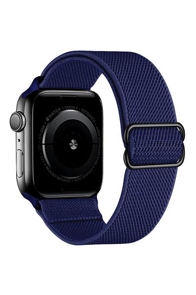 REDz Accessories Curea elastică, compatibilă cu Apple Watch, reglabilă, albastră - 44/45/46/49 mm