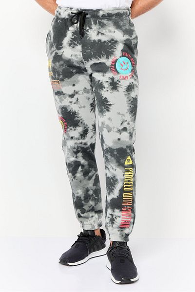 Brooklyn Men Regular Fit Tie Dye Sweatpants, Multicolor