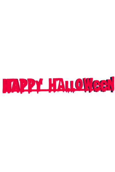 OEM Decoratiune "HAPPY HALOWEEN" dance of the spooky letters 19 x 3 cm roz zm...