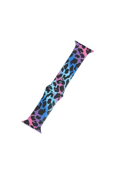 REDz Accessories Silicone Strap, Print, Animal Print, For Apple Watch, Chameleon/black - 44/45/46/49 Mm