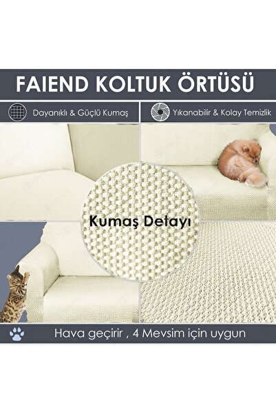 Faiend Balpeteği 3 3 1 1 Koltuk Örtüsü Takımı Lastikli Koltuk Kılıfı Yıkanabilir Koltuk Örtüsü