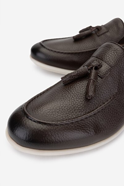 Valmenti Чоловічі мокасини з натуральної шкіри коричневого кольору