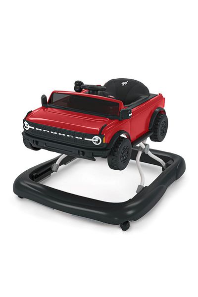 Bright Starts Ford Bronco Walker – 4-in-1 Red Baby Activity Walker with Sounds, 6–24 Months