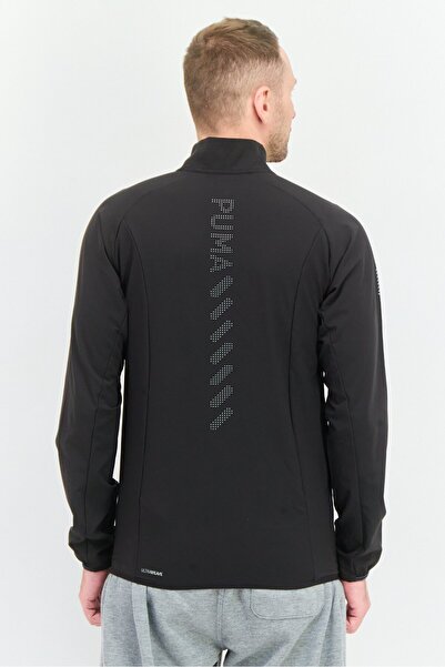 Puma Men Sportswear Fit Long Sleeve Running Jacket, Black