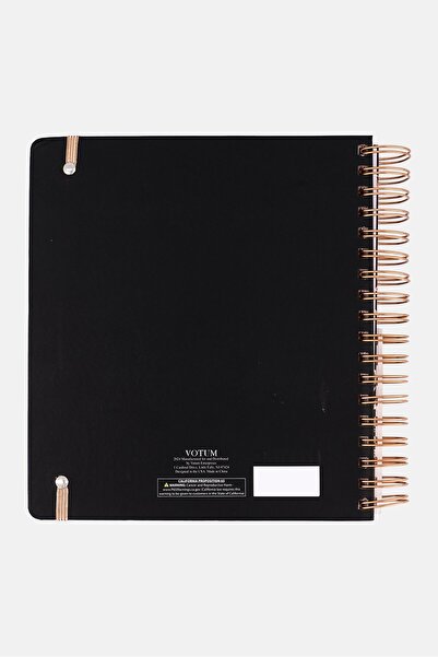 Votum Spiral Bound Journal 12 Month Planner 2025, Black