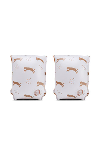 Swim Essentials دعامة للسباحة قابلة للنفخ باللون البني الفهد لعمر 2-6 سنوات