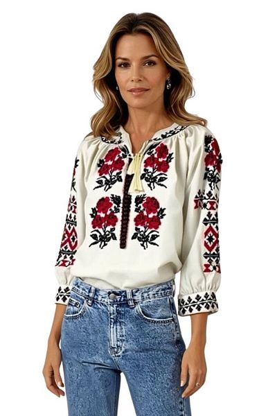 rody's forever Women's blouse type R24, beige/black