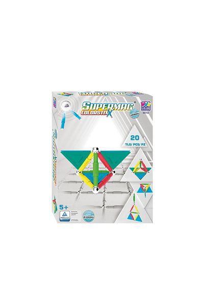 Supermag Magnetic Construction Toy Set, 3+ years, 20 pieces, Supermag