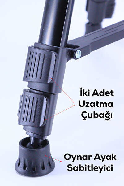 DEMPOWER Bluetooth Kumandalı Ayarlanabilir Tripod Telefon Tutucu