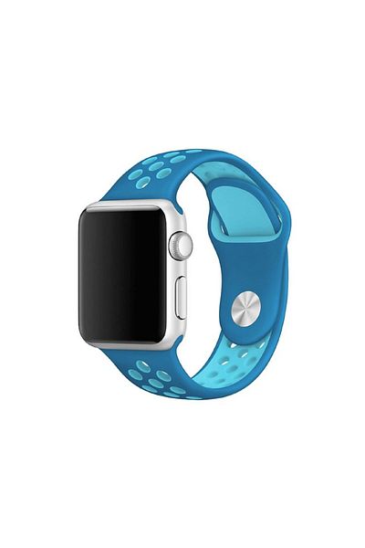 REDz Accessories Curea sport perforată pentru Apple Watch, silicon, albastru deschis - 44/45/46/49 mm, mare